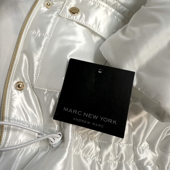 Marc New York Andrew Marc Women's Puffer Jacket Bright White - Size PM MSRP $109 - Picture 9 of 10